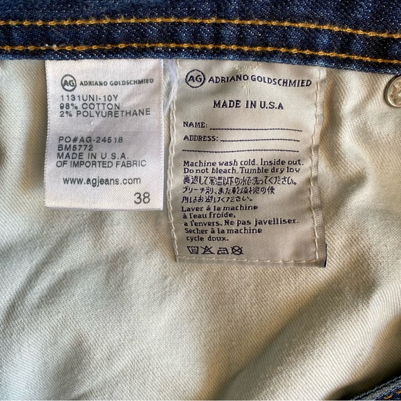 Adriano Goldschmied Matchbox Slim Straight Jeans Men’s Size 38 Made in the USA - Picture 4 of 13